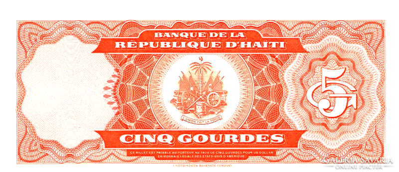 Haiti 5 gourde 1989 UNC