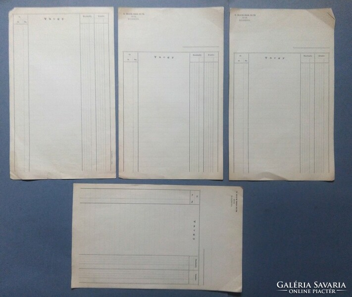 4X József Rigler ede adria office paper lawyer's account sheet approx. 1910