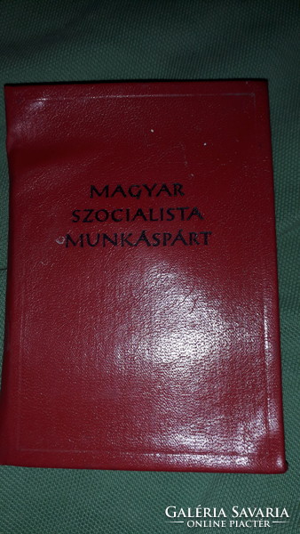 1977. Udvardi Ferenc MSZMP piros párt tagsági könyve a képek szerint