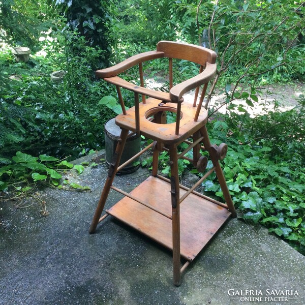 Retro adjustable high chair gift with retro swing