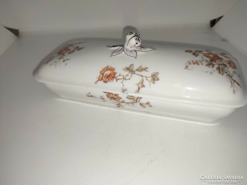 Antique French Alfred Hache Vierzon porcelain toothbrush holder