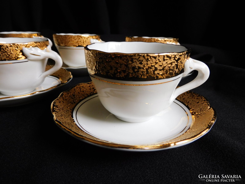 Bohemia coffee set with relief gilding - 6 sets