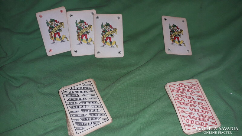 Old Hungarian card factory double deck French rummy card 107 cards according to the pictures