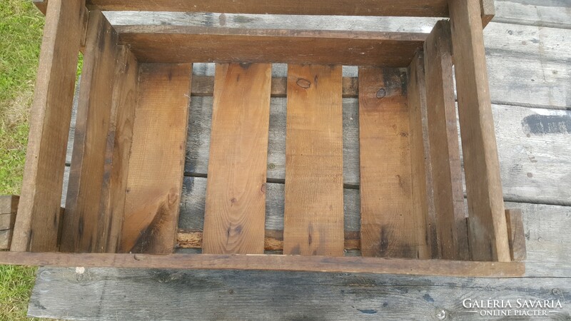 Old marked German, wooden storage compartment