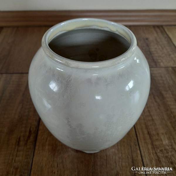 Vase of crystal glaze by Ferenc Halmos