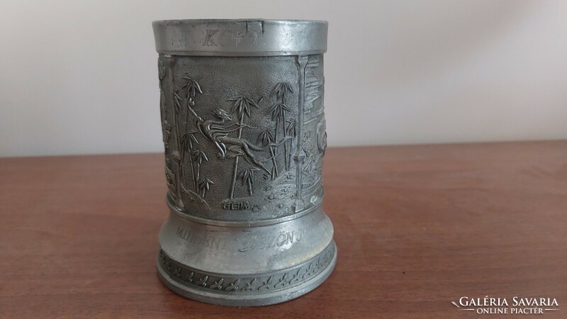 (K) Chinese (?) Pewter cup.