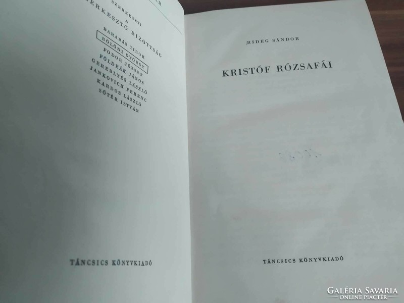 Rideg Sándor: Kristóf rózsafái, 1960-as kiadás
