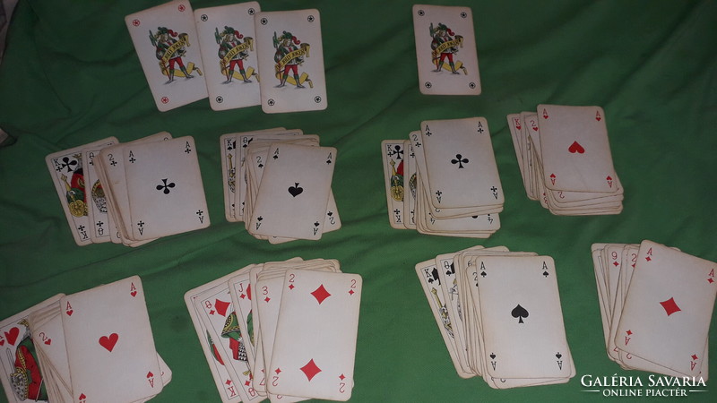 Old Hungarian card factory double deck French rummy card 107 cards according to the pictures