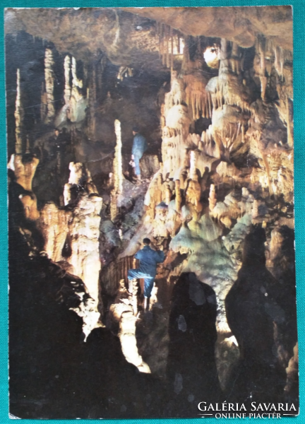 Aggtelek, Baradla stalactite cave, dragon cave, postal postcard, 1975