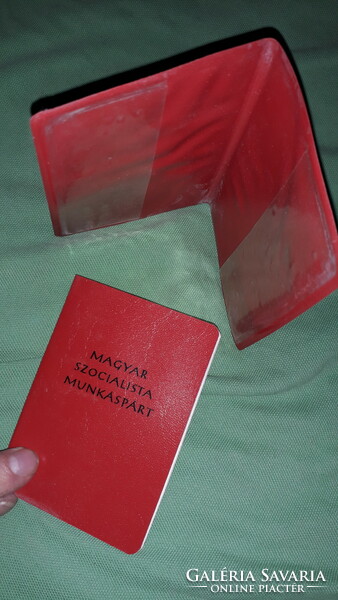 1989. Ferenc Udvardi mszmp red party membership book + red artificial leather ID card case according to the pictures