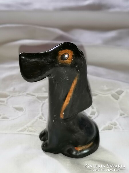 Very rare art deco granite dog