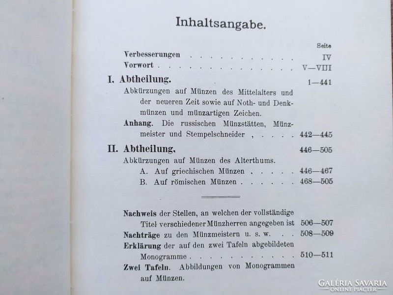 Erklarung der abkürzungen alt münzen (explanation of abbreviations for old coins) (id62569)