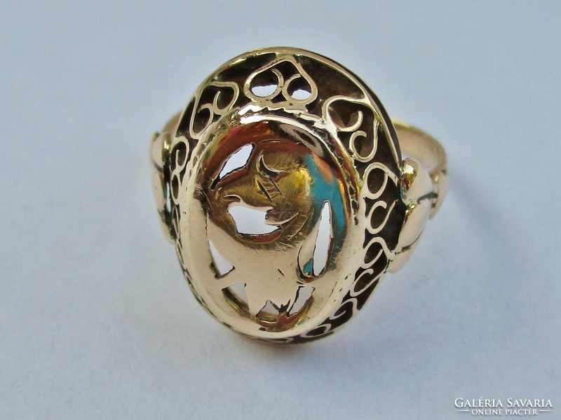 Gyönyörű antik 14kt arany gyűrű