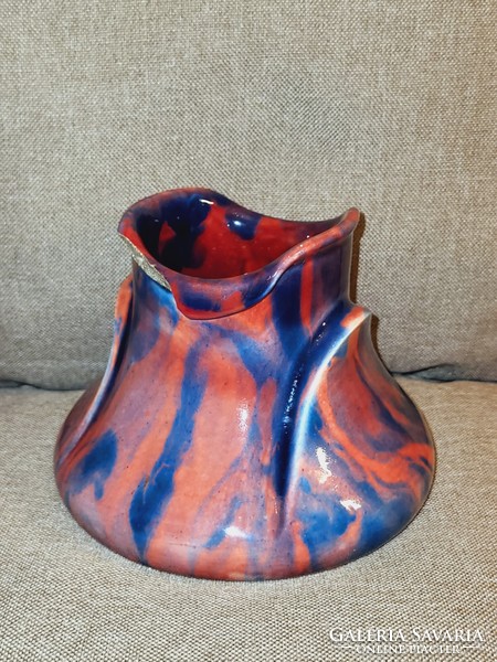Zsolnay round seal vase
