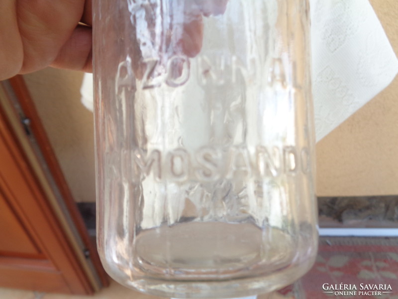 Antik tejes üveg , Gyerek Tej ,   Tejipar  13,5 cm