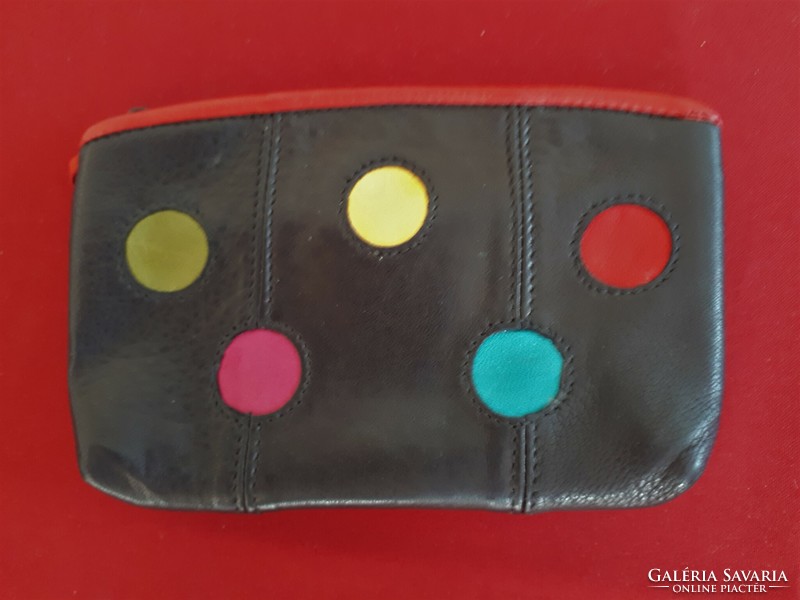 Genuine leather cosmetic bag