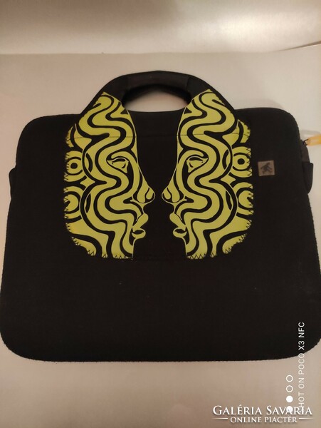 Vintage laptop táska egyedi exkluzív vélhetően Keith Haring táska jelzett