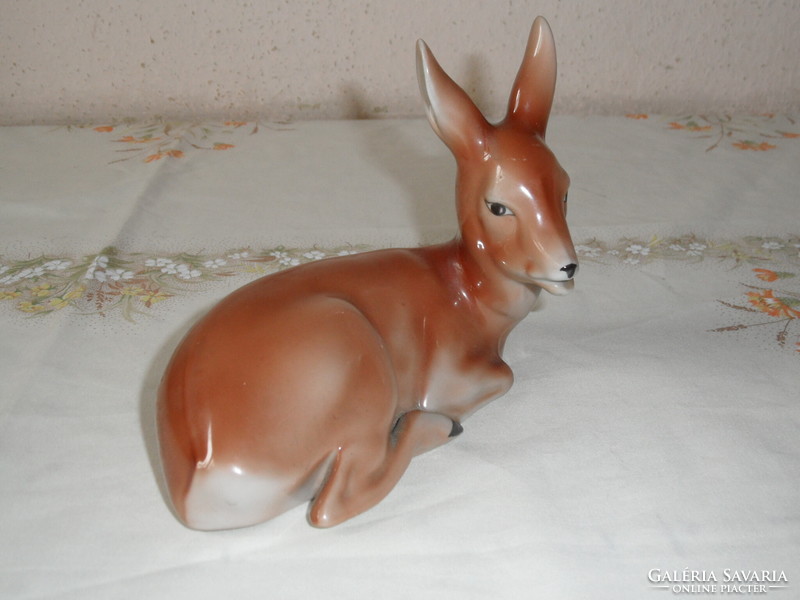 Rpr Cluj porcelain deer figure, nipp