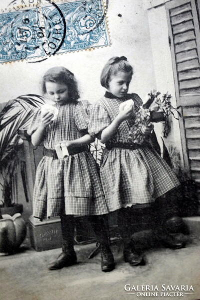 5 antique series photo postcards, the sad story of tearing apart a toy doll