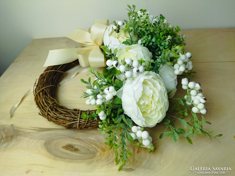 Door ornament, knocker, apartment decoration, peony wreath