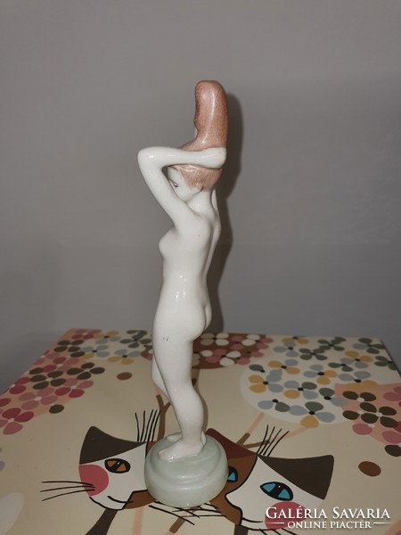 Aquincum porcelán szobor női akt 22 cm