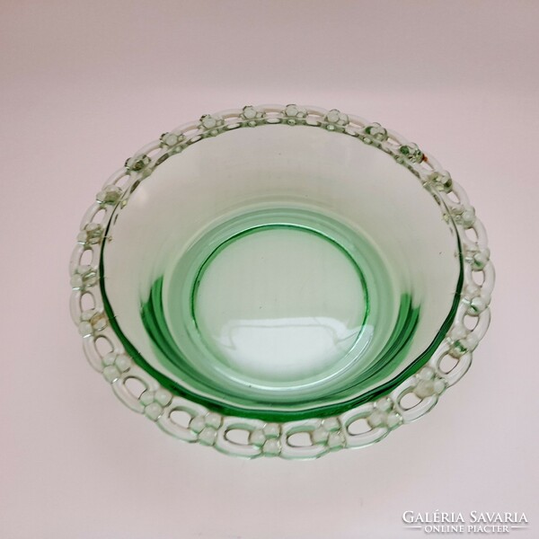 Green glass bowls, 2 in one