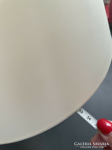 New! White ceramic table lamp with a classic ribbed body