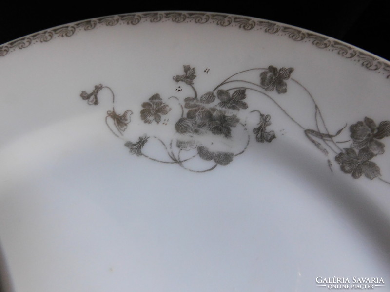 Oblatt julia porcelain plates with art nouveau violet pattern - 6 pieces