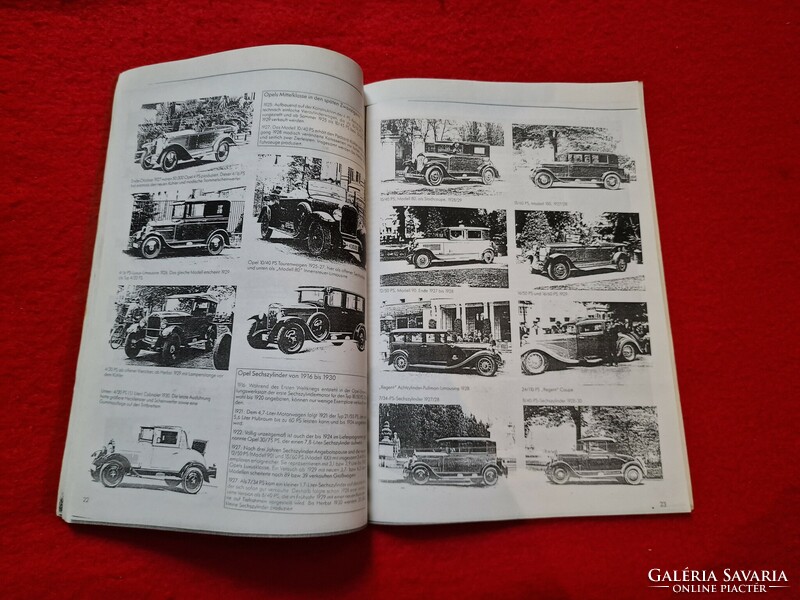 Opel type booklet, book