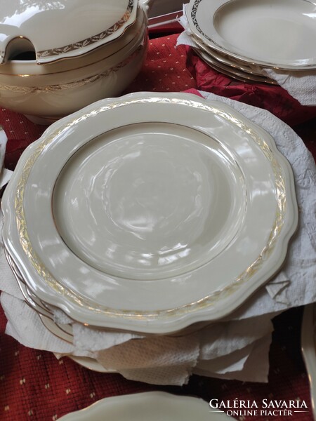 Elfenbein Bavarian German gold-edged porcelain tableware