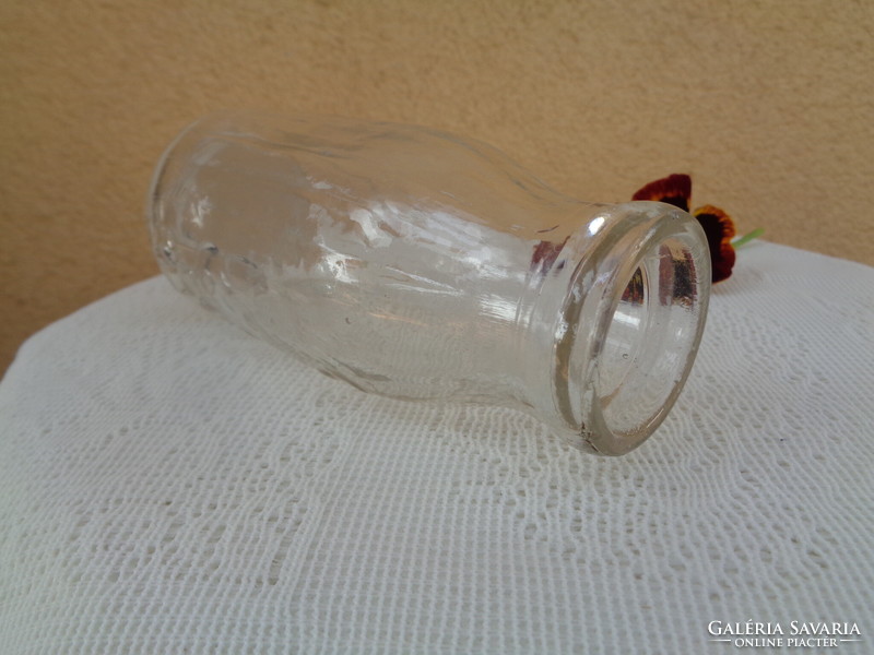 Antik tejes üveg , Gyerek Tej ,   Tejipar  13,5 cm