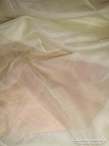 Light yellow organza by the meter for curtains or creative purposes, 3 m long, 175 cm wide