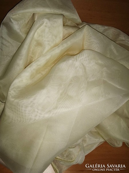 Light yellow organza by the meter for curtains or creative purposes, 3 m long, 175 cm wide