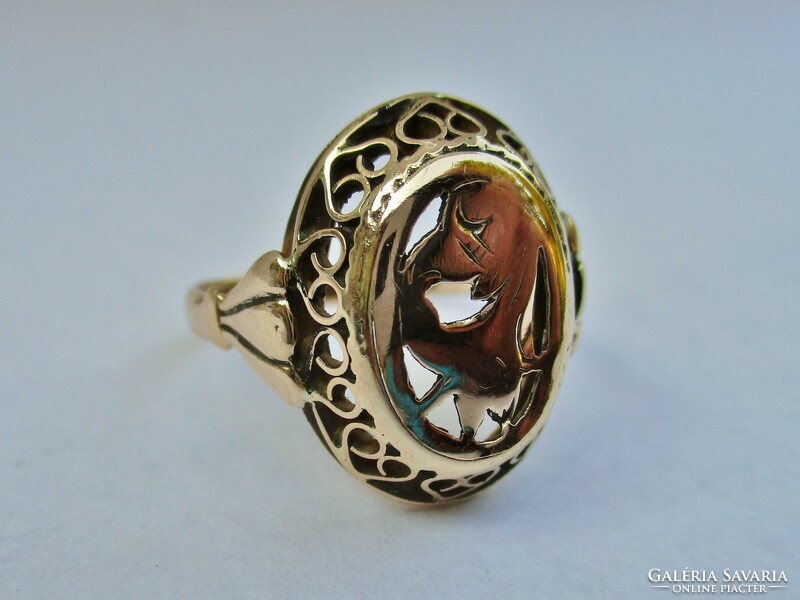 Gyönyörű antik 14kt arany gyűrű