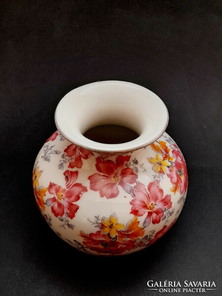 Zsolnay small vase with rare flower decor