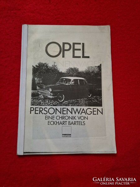 Opel type booklet, book