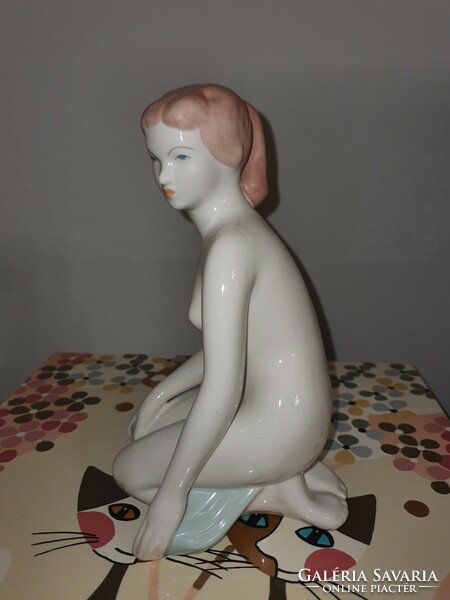 Art Deco Aqcincum-i régi női akt szobor 22 cm