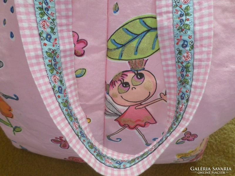 Cheerful girly baby bag.