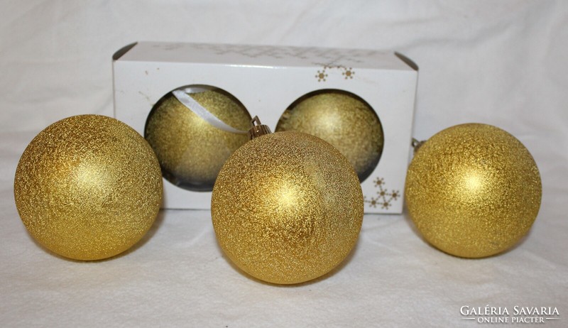 Nagy méretű arany színű karácsonyi gömbdíszek
