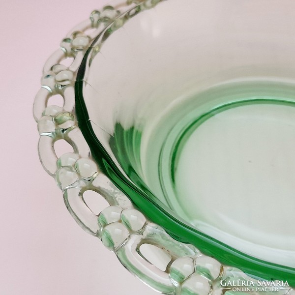 Green glass bowls, 2 in one