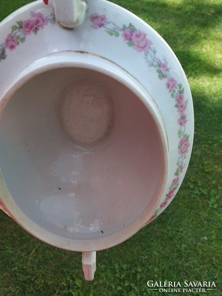 Antique ceramic bowl with pink edges for sale!