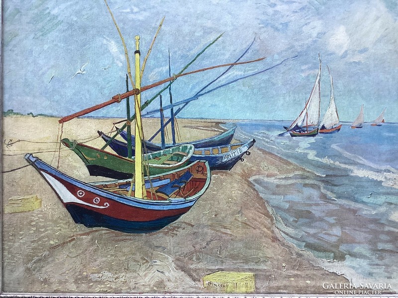Vincent van gogh, fishing boats.