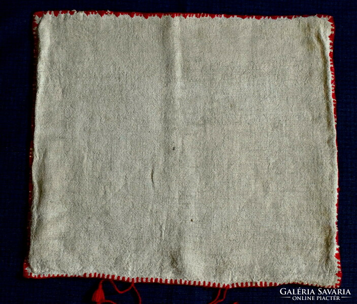 Embroidered linen Transylvanian written pillow cover decorative pillow 44x57cm