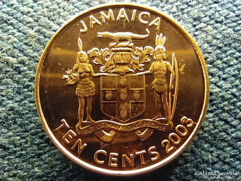 Jamaica II. Erzsébet (1952-) 10 cent 2003 UNC FORGALMI SORBÓL (id70010)