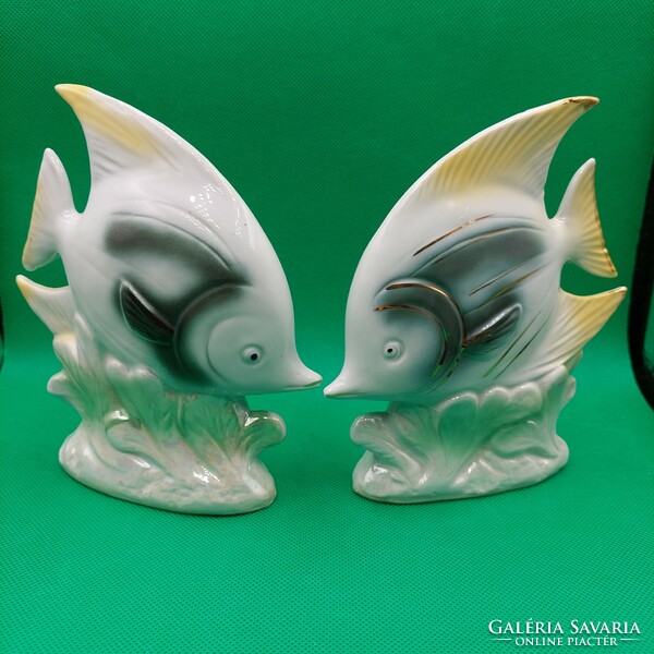 Pair of porcelain fish figurines