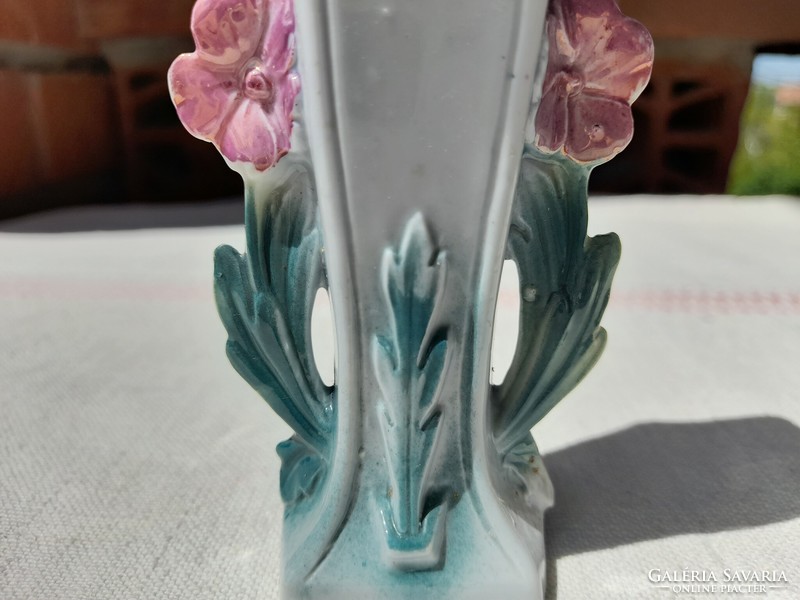 Antique art nouveau porcelain violet vase