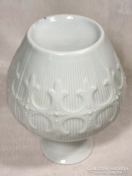 Royal porzellan bavaria kpm glazed white porcelain vase - 1960s Germany 1040/15