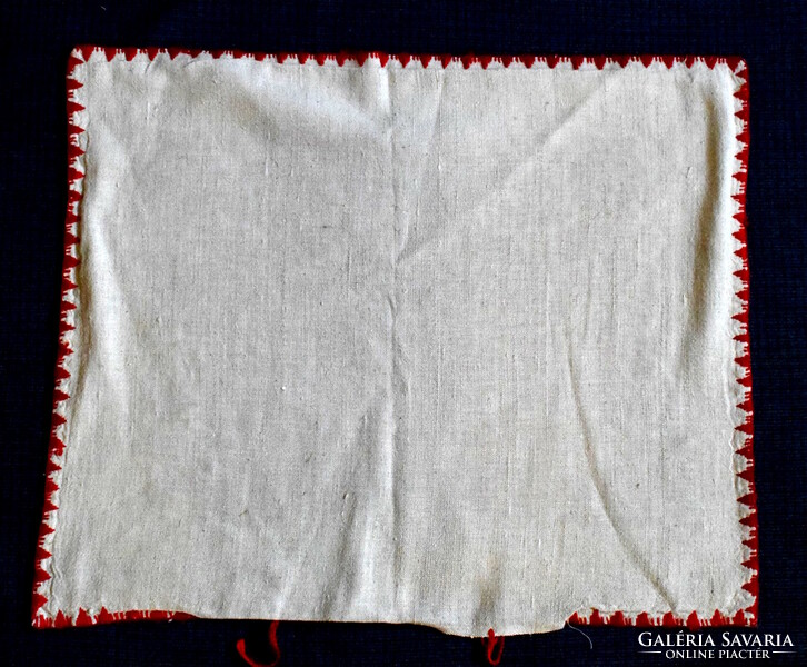 Embroidered linen Transylvanian written pillow cover decorative pillow 46x56cm