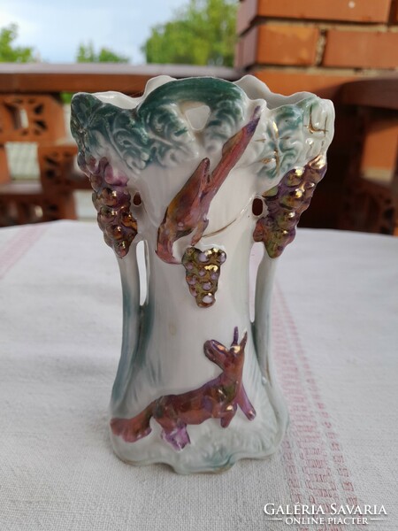 Antique art nouveau porcelain violet vase