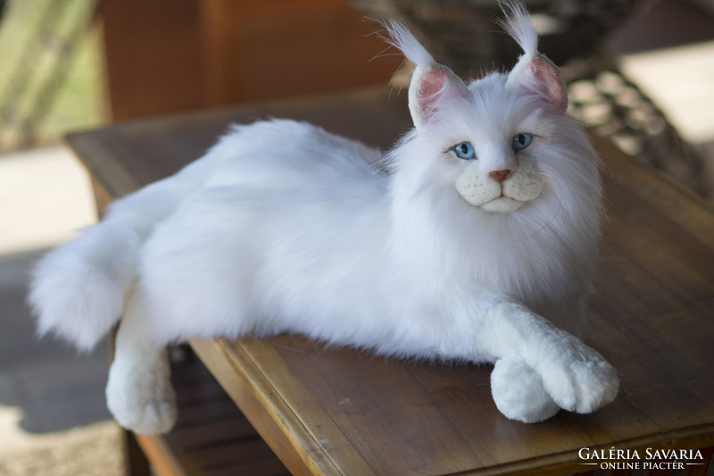 To order! Lifelike, artistic plush Maine Coon cat, realistic Maine Coon kitten plush copy